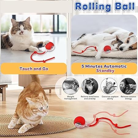 Automatic cat toy ball